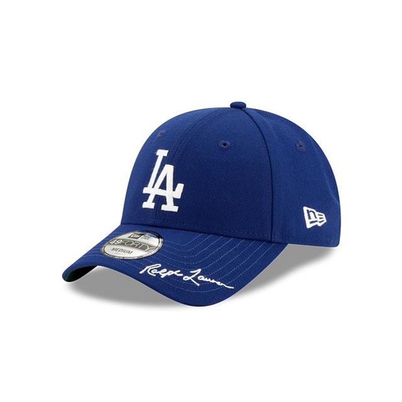 MLB Los Angeles Dodgers X Ralph Lauren 49Forty Fitted (KYM3453) - Blue New Era Caps